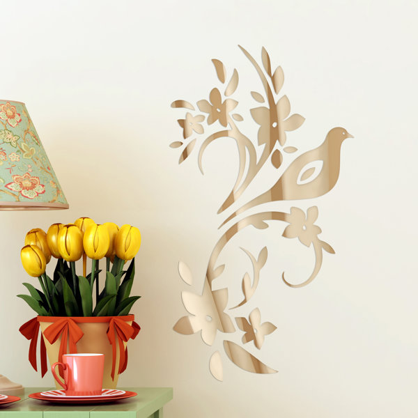 Winston Porter Goulart Bird Tree Mirror Wall Decal Wayfair